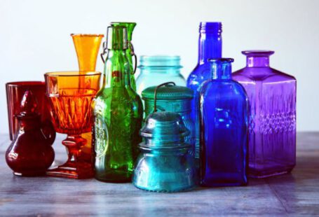 Glassware - Assorted-color Translucent Glass Containers