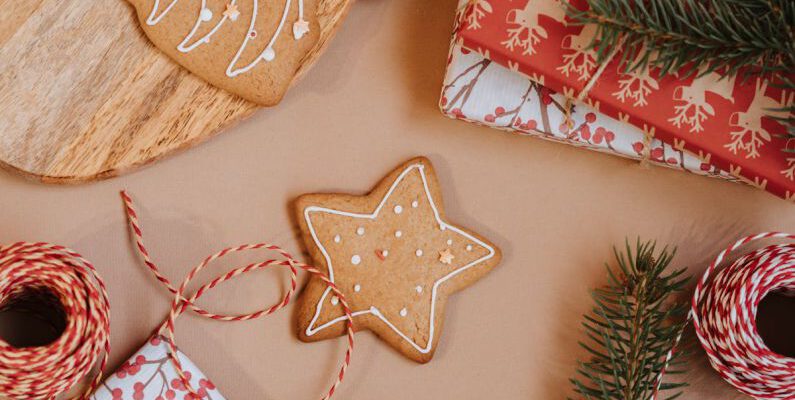 Food Gifts - Christmas Gifts Near Brown Gingerbread Cookies