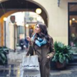 Beauty Shops - Woman in Brown Full-zip Long-sleeved Coat With Tote Bags
